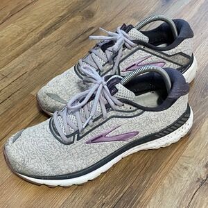 Brooks Adrenaline GTS 20 Womens Size 11 Running Shoes Grey Purple 1202961B030